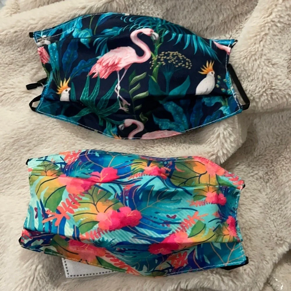 New set/2 tropical face masks